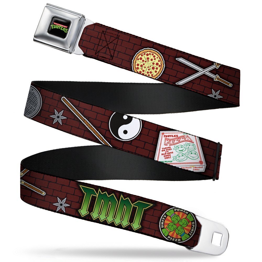 6240 Seatbelt Belt Classic TMNT Gear/Elements Brick Wall 1.0" Wide